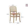 Buy cheap Wood Cane Rattan Dining Chairs With Black Lacquered Birch Wood Frame from wholesalers
