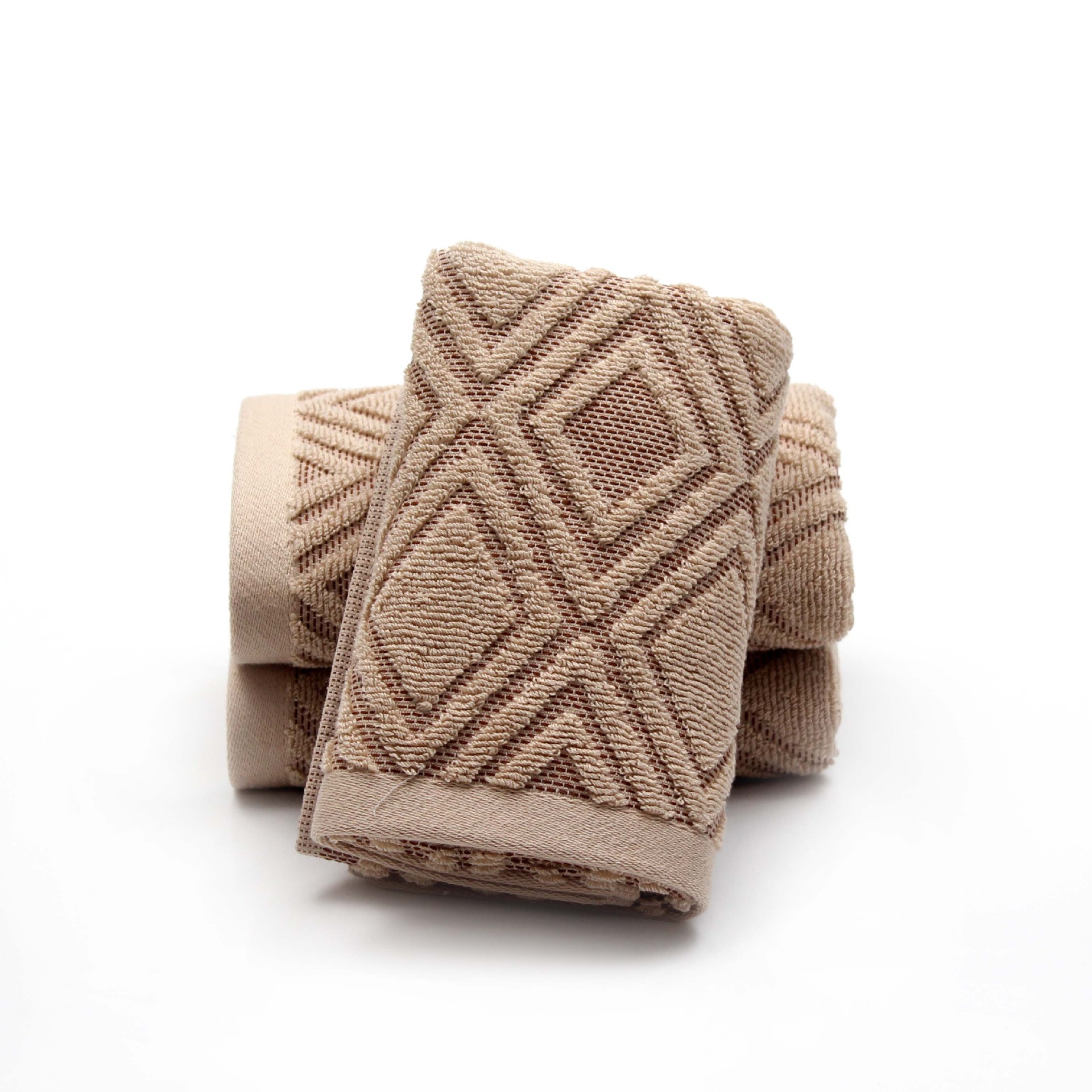 Soft and Absorbent Face Towel Made of 100% Pure Cotton Plain Weaving White Pattern