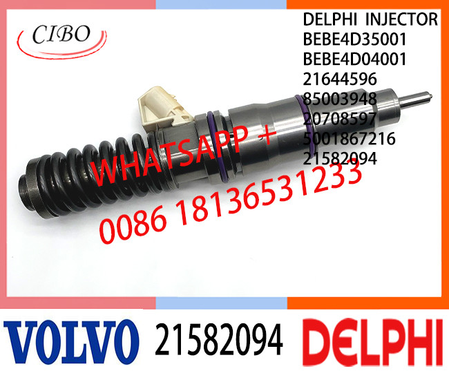 Fuel Diesel Injector 21582094 BEBE4D35001 BEBE4D04001 21644596 85003948 20708597 E3.18 for REN-AULTT MD11 EURO 3 LOW POWER