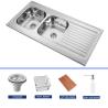 Buy cheap Polished SS Single Bowl Kitchen Sink With Drainboard 1200*600mm from wholesalers