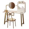 Buy cheap Modern Classic Mirrored Furniture Bedroom Set , Melamine Finish Makeup Vanity Table from wholesalers