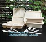 Buy cheap Take Away Fast Food, Compartment Packing Box, Containers, Starch Biodegradable, Environmental Lunch Meal Box from wholesalers