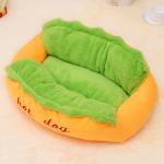 Various Size Pet Bed Warm Soft Fiber Dog Lounger Bed Available In All Seasons