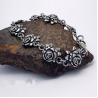 Buy cheap 925 Silver Plated Titanium Stainless Steel Vintage Old Rose Link Bracelet (CE123) from wholesalers