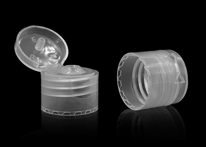 20 Inside Diameter Flip Top Lid / Screw Plastic Top Cap For Clear PET Bottles