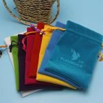 Small Colorful Drawstring Jewelry Bag Wear Resistant Mebroideried Logo