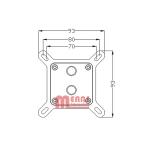 The high quality CPU Water block,Radiator,MS-055-AC,Acrylic/Carbon steel/Red