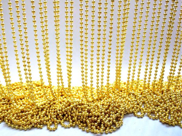 Quality Gold Color Bead Connector 3.2mm Metal Ball Chain For Body Clothes Decoration for sale