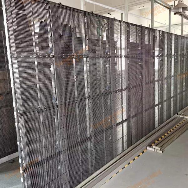 10.4mm SMD2727 Outdoor LED Video Screen 1000x500mm Transparent LED Screen
