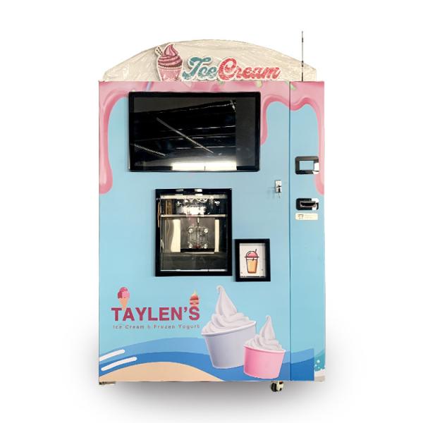 Buy cheap 16L Tank Intelligent Soft Ice Cream Vending Machine Real Time Control from wholesalers