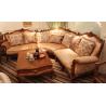Buy cheap Gold Foil Royal Fabric Wooden Luxury Sofa Antique Baroque Style Couch 5 Years Guarantee from wholesalers