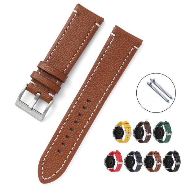 Buy cheap Leather Watchband Men Women Wristwatch Strap 18 19 20 21 22 24mm on Watchbands Bracelet Metal Buckle Switch Ears from wholesalers