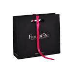 190gsm SBS Paper Packaging Bags Purple Foil Stamping With Die Cut Handle