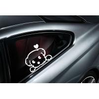 Buy cheap Pet Cute Dog Cartoon Window Decals Funny Animal Vinyl Long Time Use product
