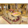 Buy cheap European Luxury Wood Dining Room Sets Round Wood Dining Table Fabric Leather Chairs from wholesalers