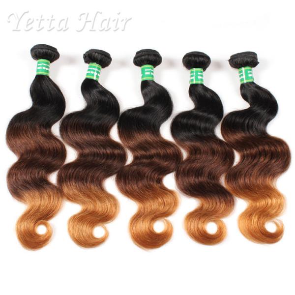 Buy cheap Real Indian 7A Virgin Hair Weave / Three Tone Hair Extensions Without Chemical from wholesalers