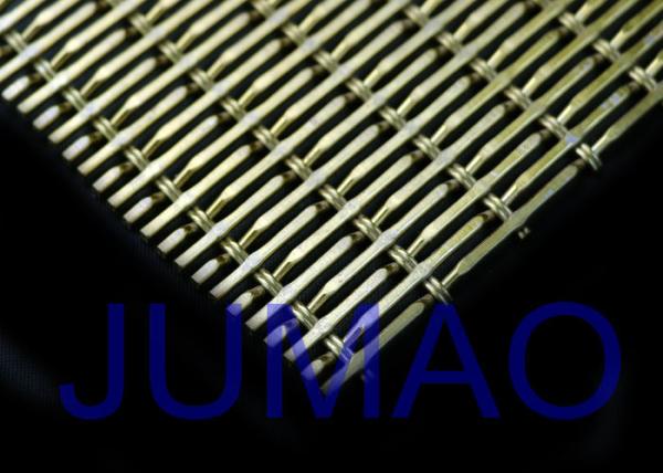 Buy cheap Golden Decorative Architectural Metal Fabric Rust Resistance With 43% Open Area from wholesalers