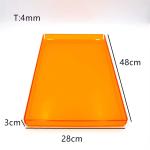 Orange Rectangular Acrylic Serving Tray Organizer , Plexiglas Acrylic Tea Tray