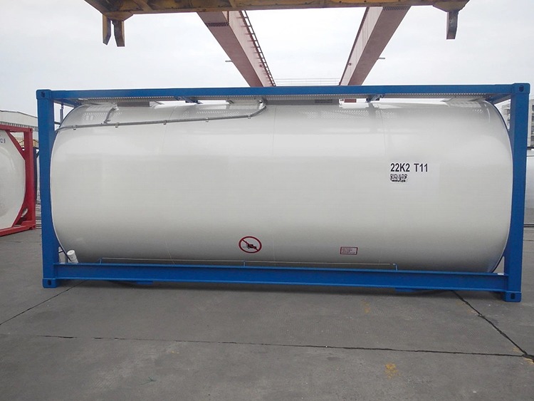 Stock 20 ft ISO Tank Container 26000 Liter with 4.0/6.0Mpa Pressure and 316L/SAN50028-7/WNr 1.4402/1.4404 Tank Material