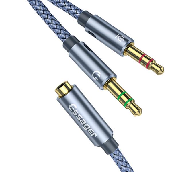 Buy cheap 2 In 1 3.5MM Audio Cables Supporting Headphone Microphone Speaker from wholesalers
