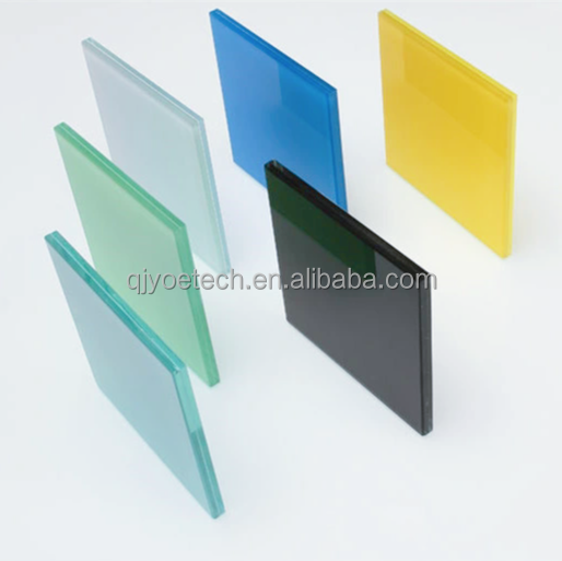 Solid Structure Orange PVB Laminated Safety Glass for Kitchen Staircase Decoration