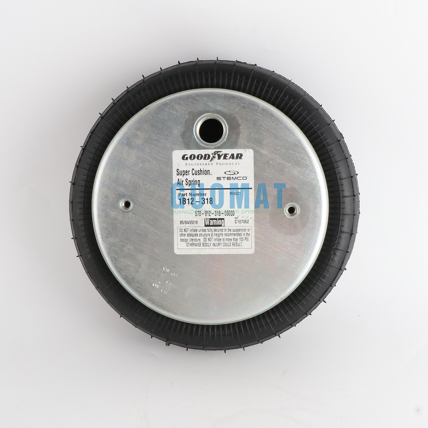 W01-M58-6040 Firestone Air Springs Assembly Metric M8 MAX O.D. 343 mm For Die Stripper