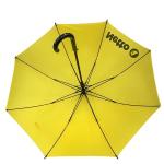 Yellow Fiberglass Frame Umbrella Automatic 50 Inches With Printing