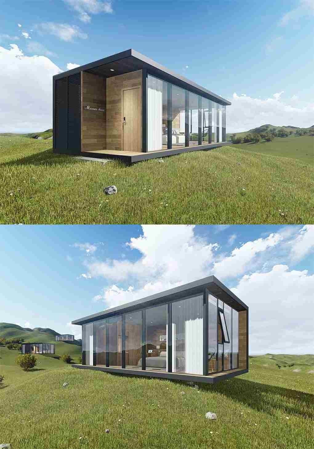 Aluminum Structure Modern Prefab Houses Luxury Prefabricated Houses