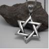 Buy cheap Men's 925 Silver Plated Titanium Stainless Steel Necklace with Jewish Stars(SP460) from wholesalers