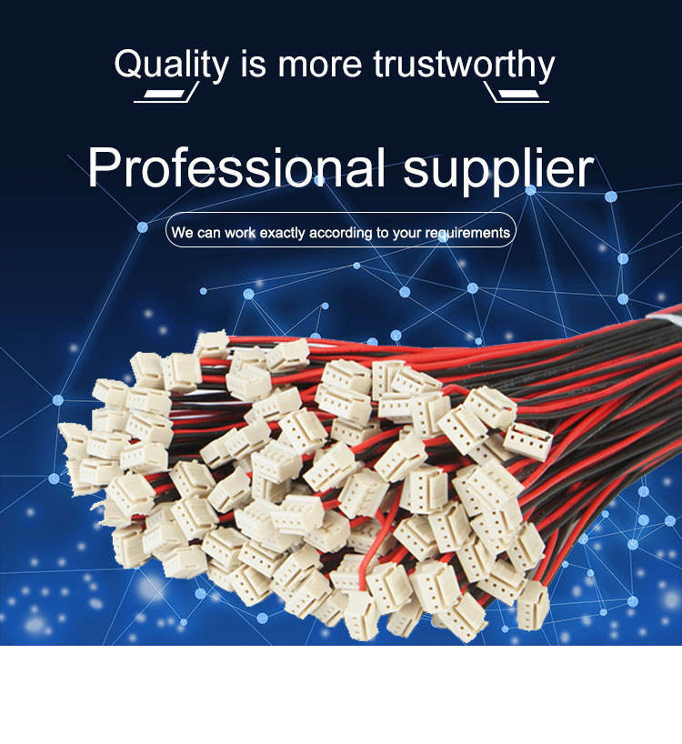 Custom JST ZH PH 2-6 Pin Connectors Wire Harness Assembly 1.0 1.25 1.5mm Pitch Cable