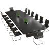 Buy cheap Large Rounded Corner Black Conference Table for Creative Training in Hotel and Hospital from wholesalers