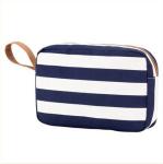 Buy cheap Printed Blue White Striped Canvas Women Storage Makeup Bags Cases from wholesalers