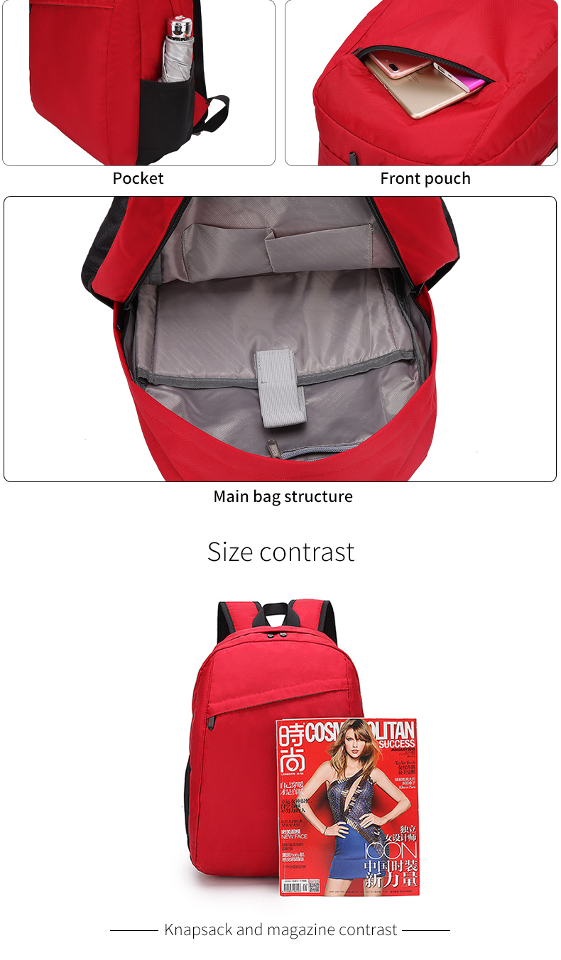 Wholesale custom logo men and women fashion middle school students waterproof backpack for kid school bag