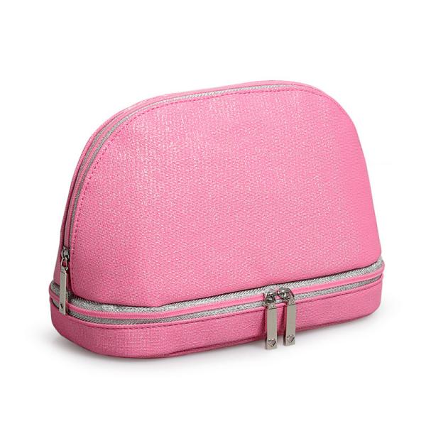 Buy cheap Double Layers Waterproof Travel Women PU Makeup Bag from wholesalers