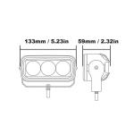 Commercial LED Driving Light 6000K Offroad Flood Lights 4.4 Inch