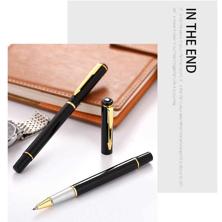 0.5mm Writing Width Gel-Ink Classic Roller Metal Ball Pen for Office Supply Promotion