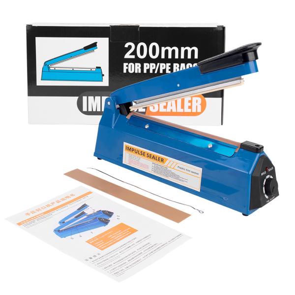 200mm Hand Foil Aluminum Bags Pouch Impulse Heat Hot Sealer for Packing ABS 1.4