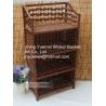 Buy cheap rattan bookshelf shoe cabinet box storage holder rack layer rattan basket rattan furniture from wholesalers