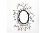 Beautiful Floral Sunshine Shape Gold Silver Black Metal Mirror Wall Art