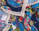 Colorful Personalized Table Cloth Multiple Finishes Treatment With Lace Fabric