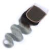 Buy cheap 1b Grey Body Wave 4x4 Lace Closure No Sheddding Curly Hair Lace Closure from wholesalers