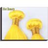 Buy cheap Yellow Single Drawn Virgin Human Hair Extensions No Tangle And No Shedding from wholesalers