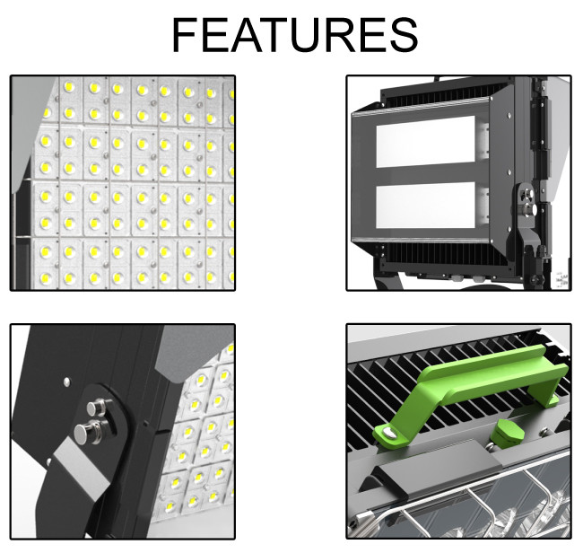 800W Waterproof High Mast Flood Light , LED Stadium Flood Light 7 Years Warranty