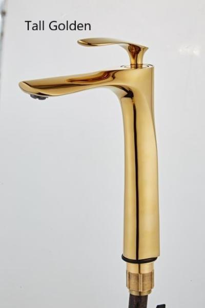 Buy cheap Electroplate ODM Tall Body Golden Wash Basin Faucet from wholesalers
