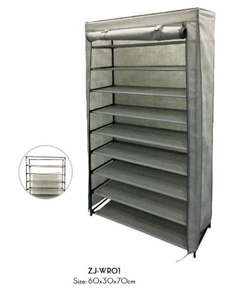 Buy cheap 60x30x70cm Non Woven Wardrobe , 9 Tiers Shoe Rack With Dustproof Cover from wholesalers