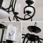Black wrought iron lighting fixtures for home lighting (WH-CI-100)