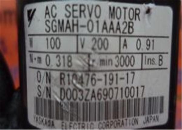 Quality Industrial 0.91A Servo Motor Made in Japan Japan Yaskawa Servo Motor 200V SGMAH-01AAA2B for sale