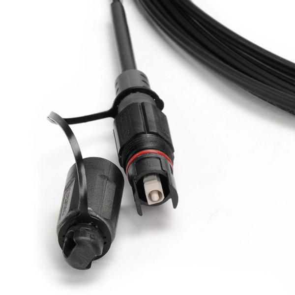 Buy cheap WaterProof Drop Cable SC Multimode Fiber Optic Patch Cord OM3 Simplex Fiber Cable from wholesalers