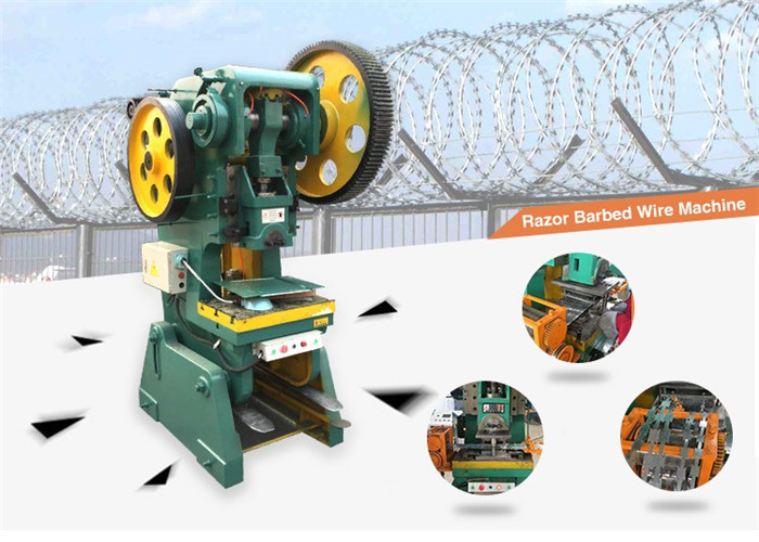 2200Kg Razor Blade Concertina Wire Making Machine Thickness 0.5mm Customized Voltage
