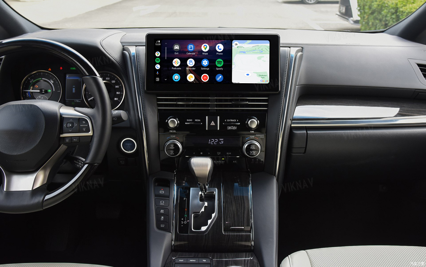 Viknav Linux System For Lexus LM 2020-2023 Wireless Apple CarPlay Android Auto display screen